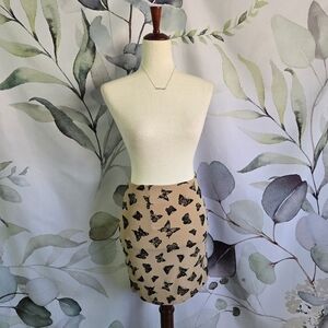 NAA NAA | Body-Con Mini Skirt in Stone Butterfly sz 4